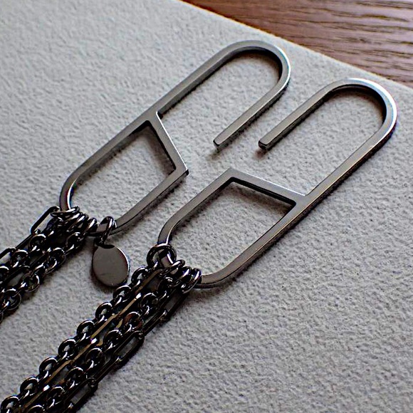 Authentic Dior Homme 04 AW Slimane CD Clasp Rare 4 Tier Chain Necklace - Picture 6 of 8